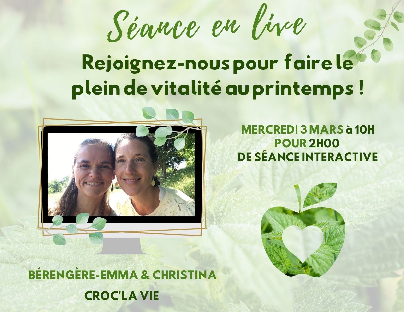Faire le plein de vitalité au printemps – séance en ligne